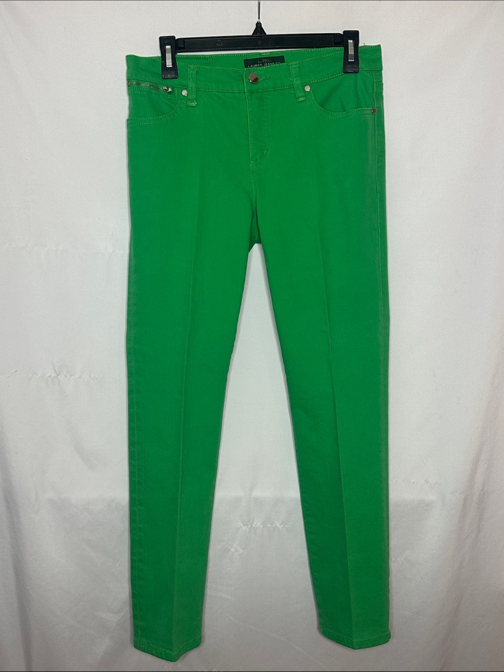 RALPH LAUREN | Vintage Kelly Green Slim Stretch Ankle Pants Mid Rise Womens Sz 8
